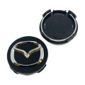 4pcs 56mm Car Wheel Centre Caps Rim Hubcaps for Mazda 2 3 5 6 Axela CX-4 CX-5 CX9 (BLACK)