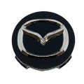 4pcs 56mm Car Wheel Centre Caps Rim Hubcaps for Mazda 2 3 5 6 Axela CX-4 CX-5 CX9 (BLACK)