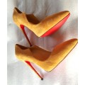 Head Turning Privella Genuine Stilettos Inspired by Cristian Louboutin - Yellow, Black, Red, Tan