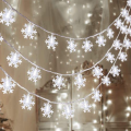 5M Christmas Tree Snowflake Light String Extended Warm White, White