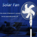 Solar Panel High Wind Power 12W 9V 3-Speed Floor-Standing Shaking Fan