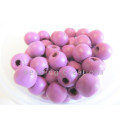 WOODEN BEADS - NATURAL - LILAC - ROUND - 10mm - 20 PCS