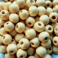 Natural Round Painted Wooden Beads Egg Shell 14mm