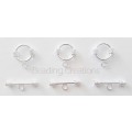TOGGLE CLASPS - BRIGHT SILVER PLATED - ROPE - 20x16mm - 25x3mm