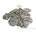 METAL BEADS - FLAT - DOUBLE SIDED - SPACER - ANTIQUE SILVER - 10mm