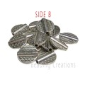 METAL BEADS - FLAT - DOUBLE SIDED - SPACER - ANTIQUE SILVER - 10mm