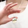 Liebe Engel Necklace With Link Chain Included Dragonfly Cabochon Silver Glass Pendant