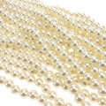 GLASS BEADS - PEARL - IVORY - ROUND - 8mm - SOLD PER PACK OF 50