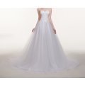 Trailing White Wedding Dress