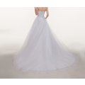 Trailing White Wedding Dress