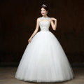 White Sequin Princess Wedding Dresses