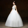 White Sequin Princess Wedding Dresses