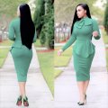 Mint Green Formal Sleeved Midi Office Dress - Local Stock - Size XL