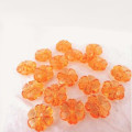 Translucent Orange Acrylic Flower Beads 10mm