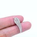 Charms, Antique Silver Double Sided Angel Wing Charms, 30mm (Loose)