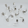 Crimps, Shiny Silver Plated Fold Over End Crimps, Cord Ends For Leather And Cord, 5mm (50Pcs)