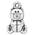 Charms & Pendants, Antique Silver Small Teddy Bear Charms, 16mm (Loose)