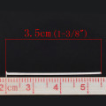 Headpins, Alloy Head Pins, Shiny Silver Plated Headpins 21 Gauge, 3.5cm (20Pcs)