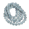 Beads, Glass Beads, Opaque Blue And Silver AB Glass Beads, 8mm (Loose)
