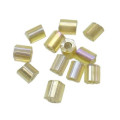 Beads, Glass Beads, Translucent Rainbow Gold Tube Glass Seed Beads, 3mm (15g)