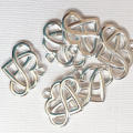Charms, Shiny Silver Plated Charms, Infinity Symbol Heart Charms, 25mm (Loose)