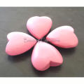Beads, Natural Beads, Hole Through Rose Pink Wooden Heart Beads, 20mm (Loose)
