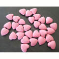 Beads, Natural Beads, Hole Through Rose Pink Wooden Heart Beads, 20mm (Loose)
