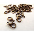 FINDINGS/CLASPS/LOBSTER CLASPS/BRONZE TONE LOBSTER CLASPS/BEADING LOBSTER CLASPS/7MM LOBSTER CLASPS