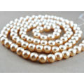 GLASS PEARL BEADS - GINGER - 8mm - 25 PCS