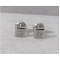 *DIAMOND CLUSTER | R16341** MICRO PAVE SET | 0.200ct | DIAMOND EARRINGS | WHITE GOLD - BUY SAFE
