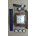Cyma Amic clock and watches for resoration or spares (all non runners)