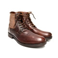 Genuine Leather Men's Brown Leather  Combat Boot