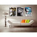 Canvas Art - 3 Piece Face-butterfly Deco-medium