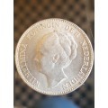 1940 Netherlands Kingdom w Queen WILHELMINA Silver 1 Gulden Coin