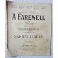 A Farewell - The poem by Charles Kingsley - 1907 - Sheet Music