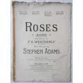 Roses - Words by F E Weatherly - Sheet Music - 1905