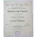 Down In The Forest (A Cycle of Life) - Music by Landon Ronald - Sheet Music for a Duet - 1926
