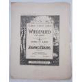 Wiegenlied (Lullaby) - Song by Johannes Brahms - Vintage Sheet Music