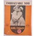 Embraceable You - Girl Crazy - Gershwin - 1930 - Vintage Sheet Music