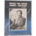 When You Were Sweet Sixteen - Danny Kaye - Vintage Sheet Music - 1957