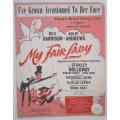 `My Fair Lady` - I`ve Grown Accustomed To Her Face - Theatre Royal - Vintage Sheet Music - 1956