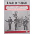 `A Hard Day`s Night` - The Beatles - 1964 - Vintage Sheet Music