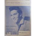 Can`t Help Falling (BLUE HAWAII) - Elvis Presley - Vintage Sheet Music - 1961