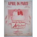 `April In Paris`- Doris Day, Ray Bolger - Vintage Sheet Music - 1932