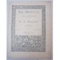 WA MOZART - Six Minuets For ViolinCello and Piano - Vintage Music Score - 1926