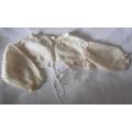 Victorian / Edwardian Baby`s Silky Long Sleeved Hand Made TOP / BLOUSE - Cream