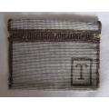 Vintage Art Deco Beaded Purse - Silver and Bronze - With the Initial `T`