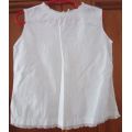 Antique / Vintage Handmade Toddlers DRESS - Cotton and Lace - White
