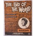 THE END OF THE WORLD - Skeeter Davis - Vintage Sheet Music - 1962