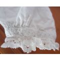 Antique Victorian / Edwardian Children`s GOWN - White Cotton and Lace Trim